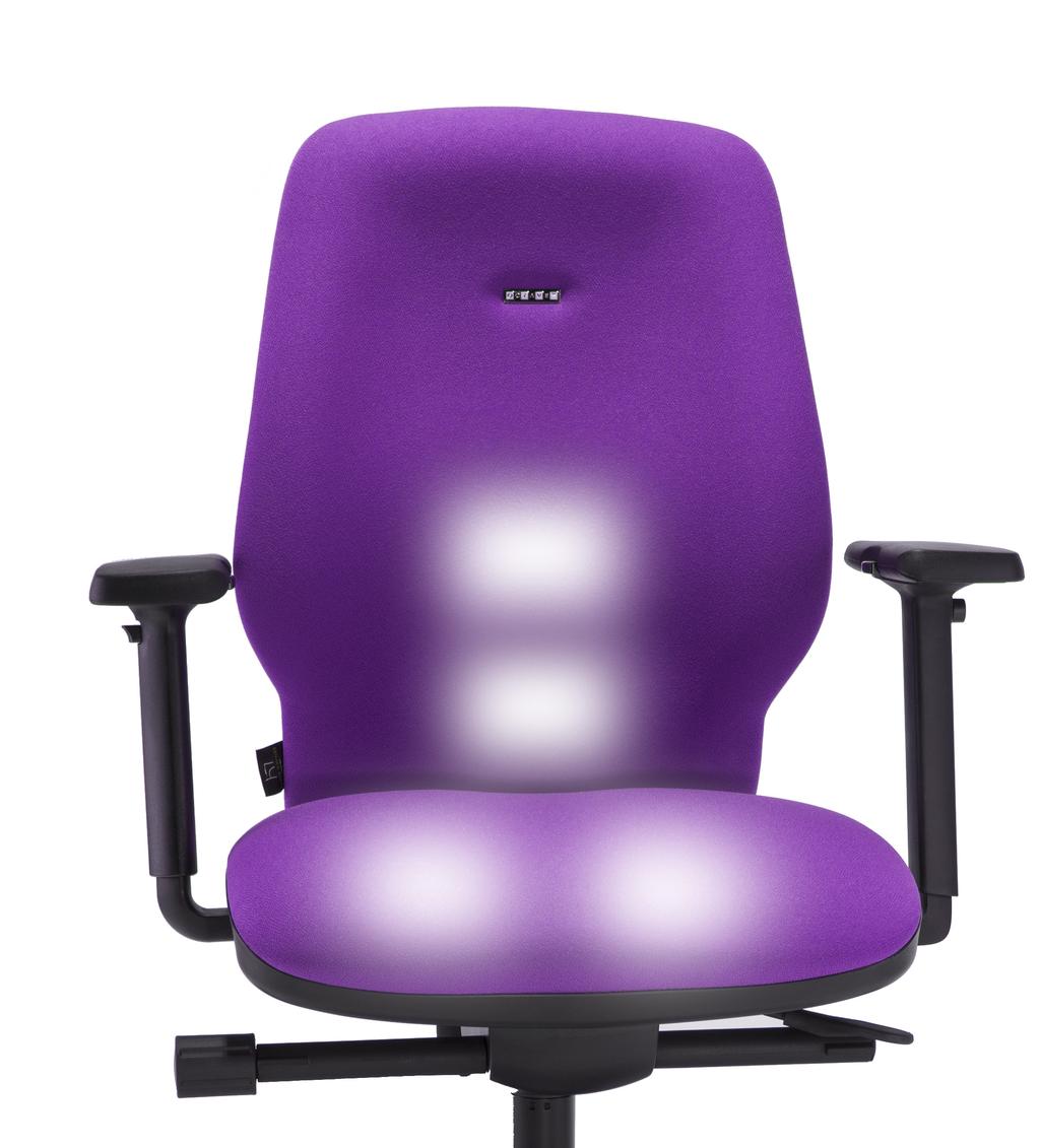 Sitting on an adjustable moving cushion of air increases core stability.