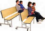 Sunset orange Convertible Bench Unit 3 BENCHES IN 1 15 Versatile System which can be converted from a bench unit to classroom table