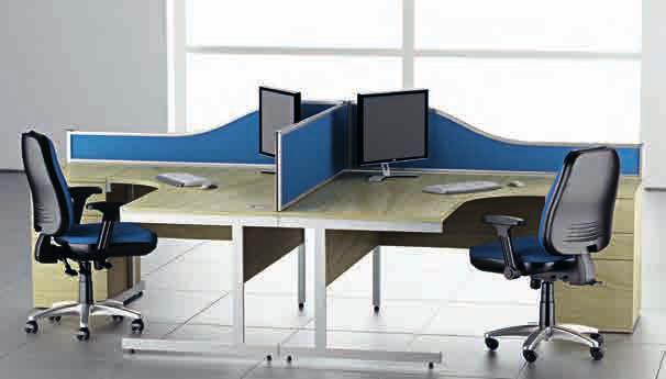 Office Desking Desks and Workstations From 105.00 Simple cantilever end frame desks with 25mm tops. For Cable Trays, Power Modules and Monitor Arms see page 26.