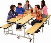 25 JFE965 16 Seat 3280long x 1500w x 650h 833.50 15 Circular Mobile Folding Table Seating Units From 722.
