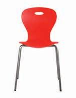 Smooth easy wipe clean finish Stacking, stable design, hard to tilt on 10 year warranty Size 5 Chair 430mm