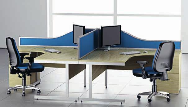 Office Desking Desks and Workstations From 94.75 Simple cantilever end frame desks with 25mm tops. For cable trays, power modules and monitor arms please see page 20).