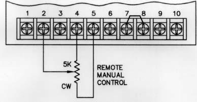 3-4 REMOTE MANUAL CONTROL Some applications only require a manual control input and not a closed loop input from a process controller.