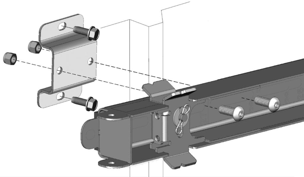 OPTIONAL MOUNTING BRACKET FOR SPRING BOX INSTALLATION (Not included with tarp kits) If needed, call 800-233-4655 and order kit #70299 or purchase online from our website.
