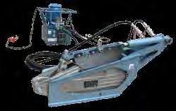 Operated by a hydraulic cylinder powered by either an electrical power pack or a petrol motor power pack.