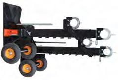 Axle can also be mounted on the middle with a maximum of 4,000kg WLL DJS-58T Stands side view