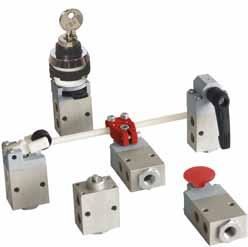 PDE600PNUK 3/-Way Valves - Series K9 G1/8-3/-Way Valves - Series K9 Actuation: indexed spring return indexed, secured in two positons Pushbutton Cam operation Toggle cam operation Plunger operated