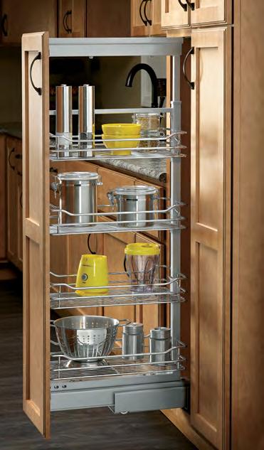 5700 SERIES CHROME PULLOUT PANTRY Enhance functionality and preserve