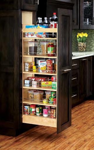 448-TP SERIES PULLOUT PANTRY Maximize your storage space with this fabulous and functional pullout pantry.