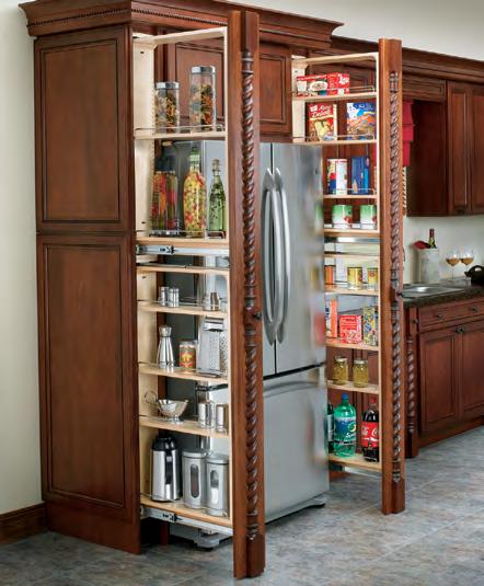 432 SERIES TALL FILLER ORGANIZERS Create a pantry behind decorative panels with our Tall 432 fillers.