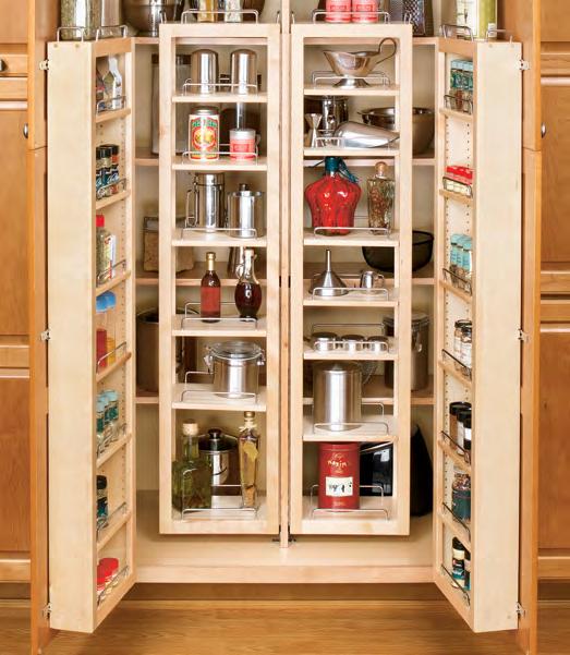 4WP SERIES SWING-OUT PANTRY The 4WP Series Swing-Out Wood Pantry system, designed for 36 full height base cabinets, features amenities the competitors just don t offer.