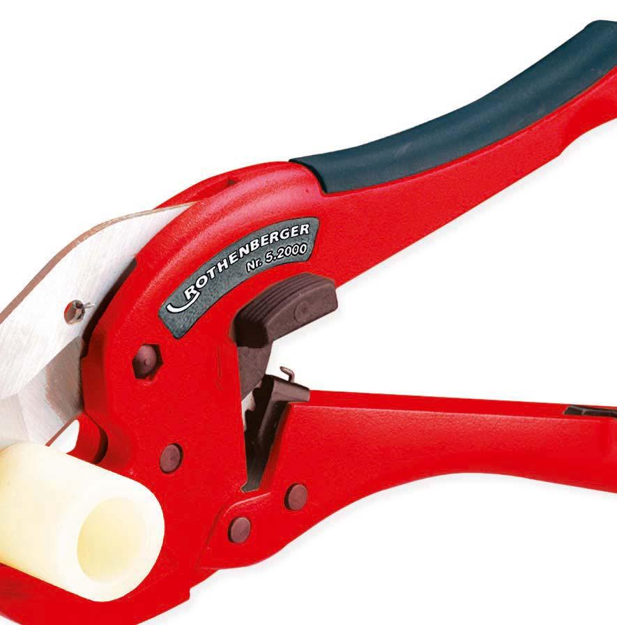 Plastic / MSR Manual ROCUT Plastic pipe shears up to Ø 7 mm (3 ) The ROTHENBERGER plastic pipe