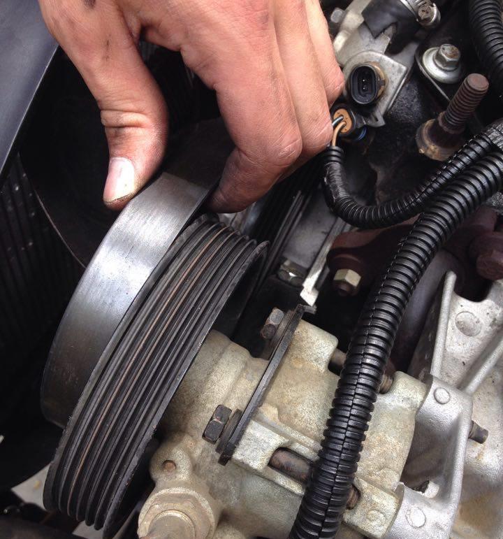 22. There are holes already in the power steering pump