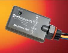 SunKeeper SUNKEEPER CONTROLLER 6 or 12 amps at 12 volts THE SUNKEEPER SOLAR CONTROLLER MOUNTS DIRECTLY TO THE SOLAR MODULE JUNCTION BOX AND ELIMINATES THE NEED FOR AN ADDITIONAL CONTROLLER HOUSING.