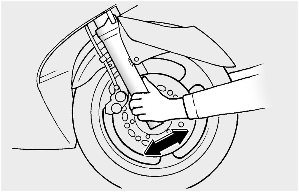 PERIODIC MAINTENANCE AND ADJUSTMENT 7 EAU45511 Checking the steering Worn or loose steering bearings may cause danger.