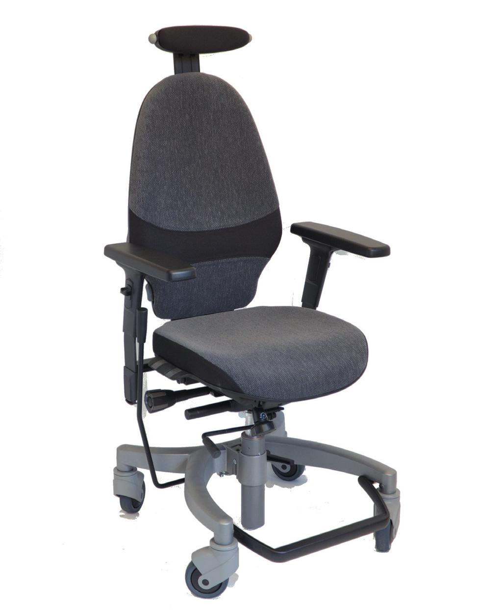 HEPRO E2 SYNKRON Work chairs with synchronized tilt of complete seat unit, electric seat lift. 7 Hepro E2 Synkron The angle between the seat and the backrest can easily be adjusted but not blocked.
