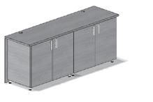 Double Storage Credenza VC_7220DS 72" X 20" X 29" Cubic Ft: 29 Ship Weight: 297 1578 1602 1625 One adjustable shelf in each storage unit Optional door locks available Lateral File and Storage