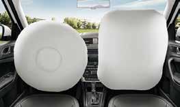 The driver knee airbag prevents contact with the lower part of the