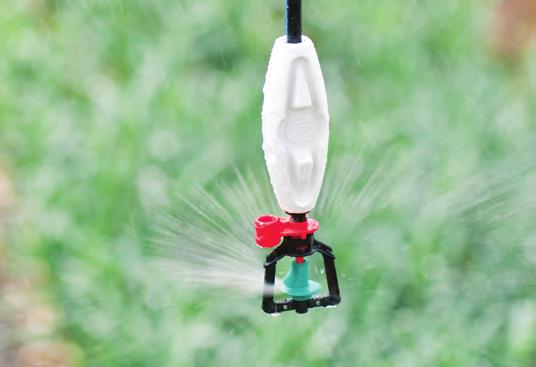 0 bar pressure) and two different spinner options (flat and convex), Rondos can be customized to irrigate 5.0-10.8 meters diameter per sprinkler.