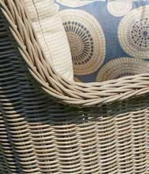 The beautiful, intricate weave of this weatherproof wicker create a distinctive, yet classical look that is both sophisticated and bold.