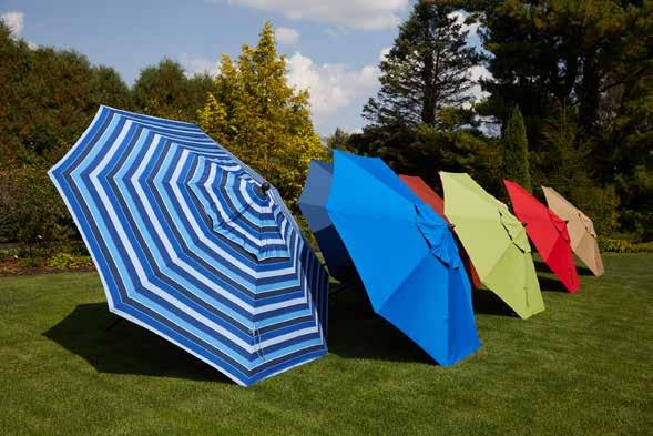Paint Your Patio in the Colors of Summer Our stylish market umbrellas protect against damaging UV rays and are