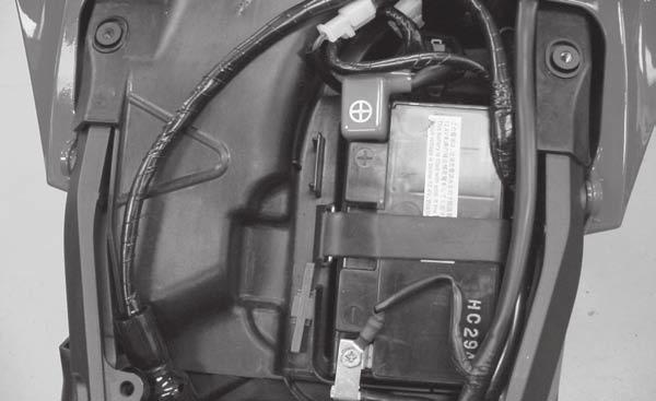 FIG.D 10 Attach the ground wire from the PCV to the negative side of the battery as shown in Figure D.