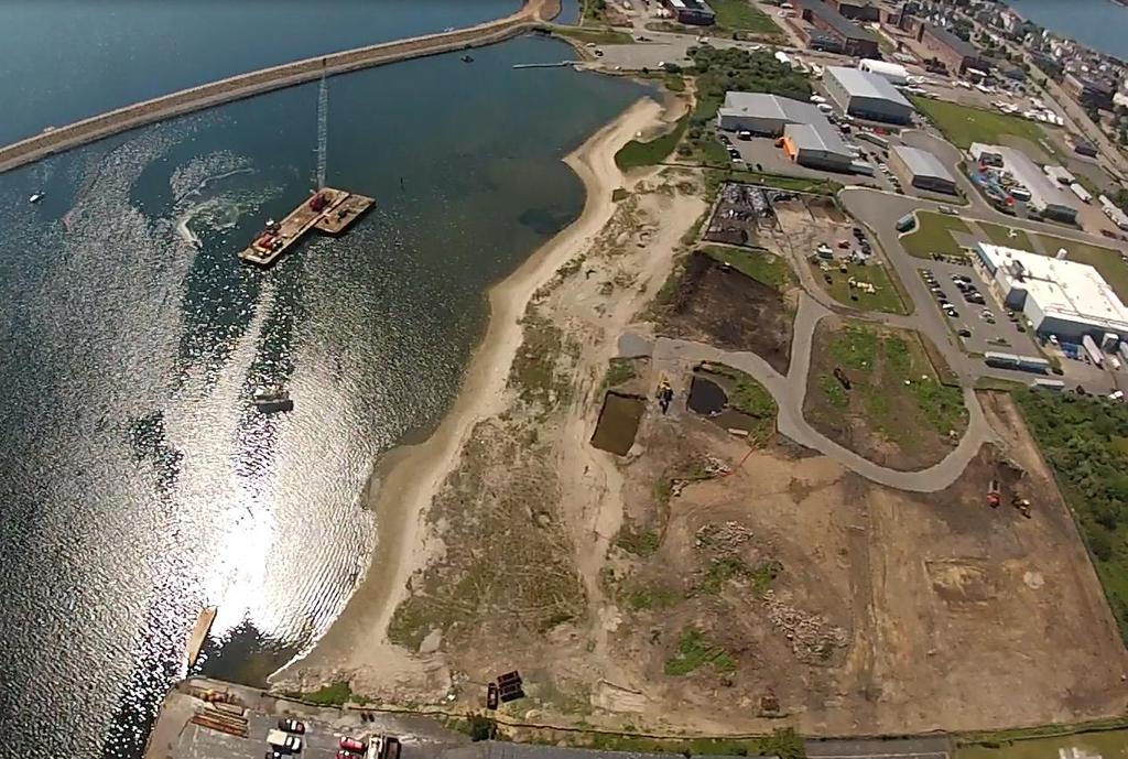 New Bedford Commerce Marine Terminal: Site Aerial Photo Looking East,