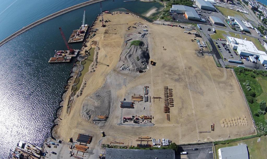 New Bedford Commerce Marine Terminal: Site Aerial Photo Looking East,