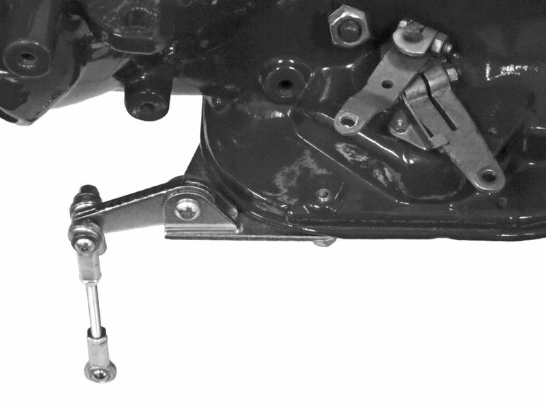 Tighten the 5/16"-24 x 7/8" button head bolt and nylock jam nut at the bottom of the linkage arm. Then, loosen the 5/16"-24 nylock jam nut just enough so that the linkage arm can pivot freely.