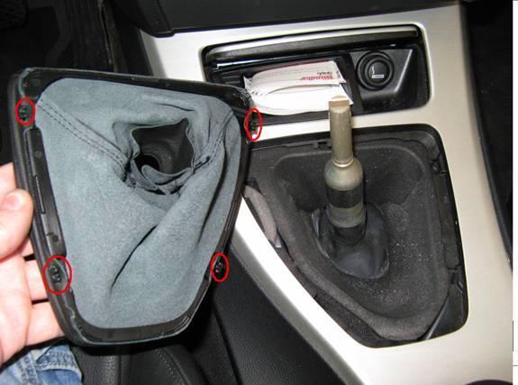 If you need help, ask someone with more experience, or have the kit installed by a professional mechanic. Removing the shift boot and console parts.