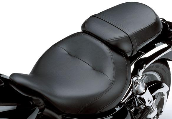 luxury backrest with integrated passenger grab bars.