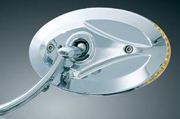 Mirror Adapters (P/N 1445 or 1446) required for installation on Metric Cruisers.