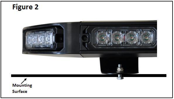 Before mounting the lightbar to the roof, be sure the surface is clean and clear of dirt, grease and debris. 2. Locate the desired location where you wish to mount the lightbar.