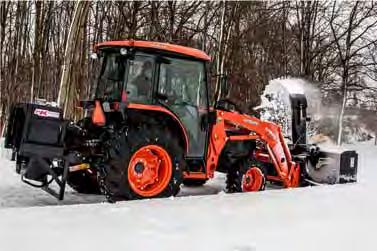 METEOR SNOWBLOWERS Available in Single 48-97 and Double Auger 87-120 widths FEATURES 3 PH / Quick Attach Compatible Discharge chute deflectors available in