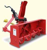 The package includes a self contained PTO driven power pack to drive the hydraulics required by the snow blower.