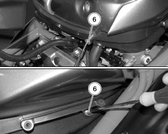 Attache the 4 fixations allen screws (two per side) (6).