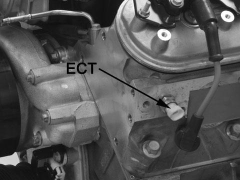 3. Plug in the connector for the engine coolant temp sensor labeled ECT. Engine Coolant (ECT) Sensor 4.