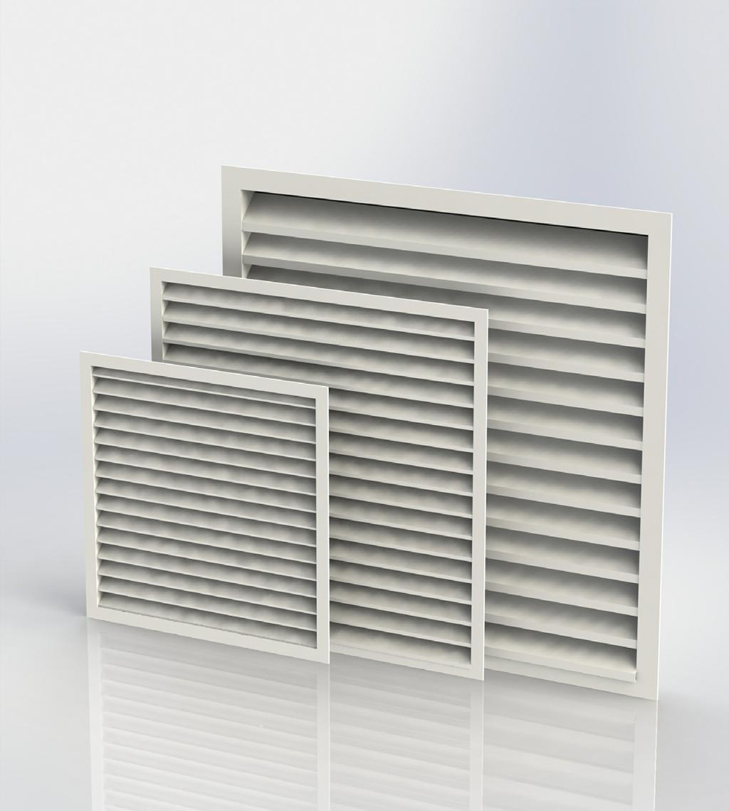 Louvre systems Incorporating Series WL Standard range of single bank louvres as used in
