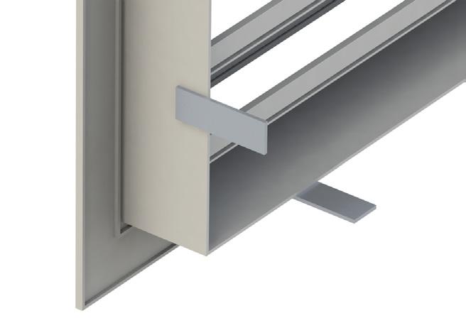 Glazing bar - GZ (Required depth needed) An additional frame can be fixed to the louvre neck to create a glazing bar frame suitable