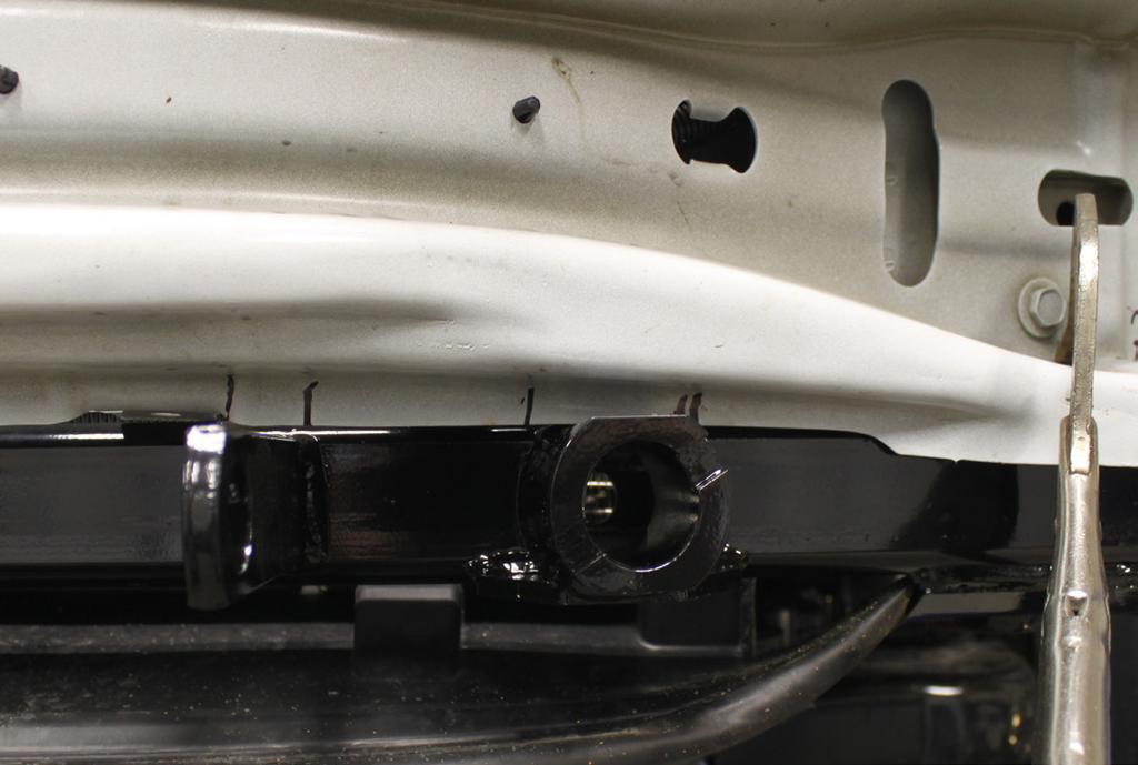 Note: On 2015-16 models the lower lip of the bumper may need to be trimmed around the conveinence link & attachment tube