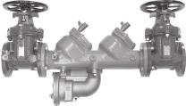 The Conbraco Series 40-200 Reduced Pressure Backflow Preventer consists of two independently acting, springloaded check valves with a differential pressure relief valve located between the check