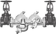 The mainline unit consists of two independent spring-loaded, poppet type check valve assemblies with a diaphragm actuated and spring-loaded, relief valve assembly located between check valves.