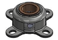 Four-Bolt Flange Side Mounts 400 Series Equipped with oil cup.