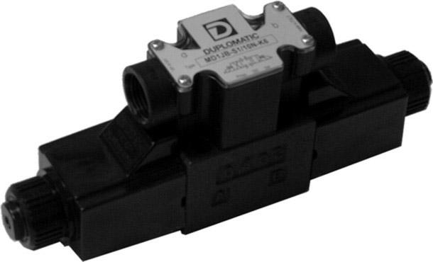 41 230/102 AD MD1JB SOLENOID OPERATED DIRECTIONAL CONTROL VALVES ALTERNATING CURRENT NFPA D03 (CETOP 03) p max 5,000 psi Q max 18 GPM MOUNTING INTERFACE OPERATING PRINCIPLE NFPA D03 CETOP 4.