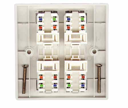 with ISO 8877 WNC-00007-02 WNC-00008-02 WNC-00010-02 WNC-00011-02 1 Port PowerCat Fixed Shuttered UTP Wallplate 568B Cat 5e, White 2 Port PowerCat Fixed Shuttered UTP Wallplate 568B Cat 5e, White 1