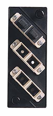 AFR-00112 AFR-00115 AFR-00119 AFR-00159 AFR-00121 Available with ST, Duplex SC and MTRJ adapters Multimode & Singlemode configuration For use within the Demarc Cabinet Simple snap rivet installation
