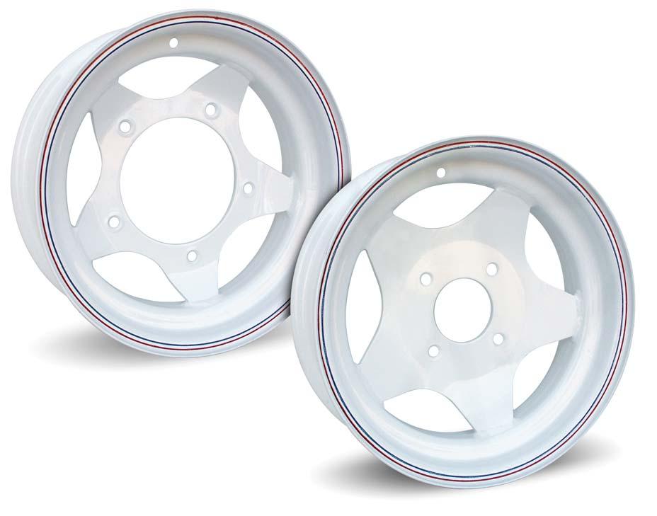 Steel Wheels Add beauty, performance, and the appeal of a custom look to your VW Sedan, Bus, or Buggy with these precision made heavy duty wide steel wheels.