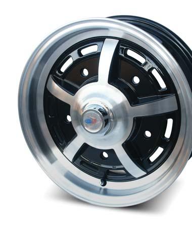 Wheel The newest Wheel in the Flat 4 Lineup! 15 x 5 1/2" - 5 Bolt 205mm VW Bolt Pattern. A Replacement Center Cap (4871) for the 5 Spoke Mag Wheel is now available!