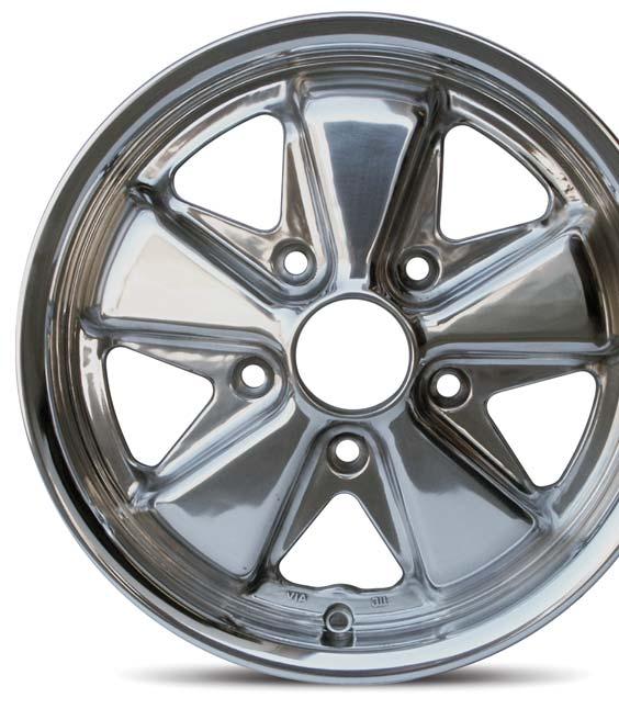 Polished or Chrome Flat 4 Deep 6 911 Style Wheels are available in this size: 15 x 5.5" - 5 on 130mm. Wheel offset is +45mm 4812 Polished Flat 4-911 Style Wheel 15 x 5.
