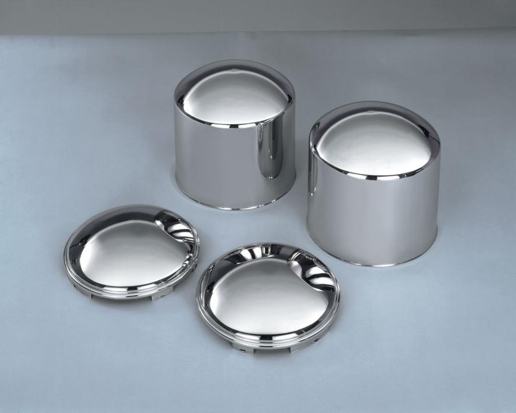 16 AXLE COVERS UNIVERSAL STAINLESS STEEL FRONT BABY MOONS Fits All Front Wheels with 4,